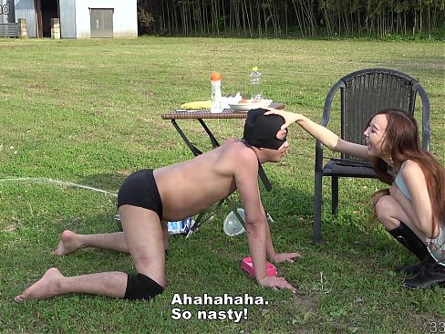 Risa trains her slaves in public and foot worship domination